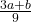 \frac{3a+b}{9}