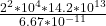 \frac{2^{2}*10^{4}*14.2*10^{13} }{6.67*10^{-11} }