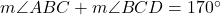 m\angle ABC+m\angle BCD=170^\circ