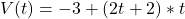 V(t) = -3 + (2t+2)*t