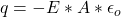 q  =  -E  * A  *  \epsilon _o