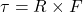 \tau=R\times F