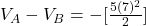V_A-V_B=-[\frac{5(7)^2}{2}]