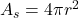 A_s =  4\pi r^2