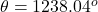 \theta =1238.04^o