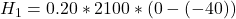 H_1  = 0.20  *  2100 *  (0-(-40))
