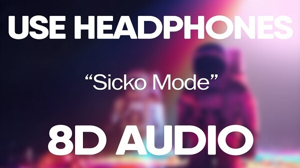 8D Audio means (Eight - Directional), the sound is adjusted to play from 8 directions.