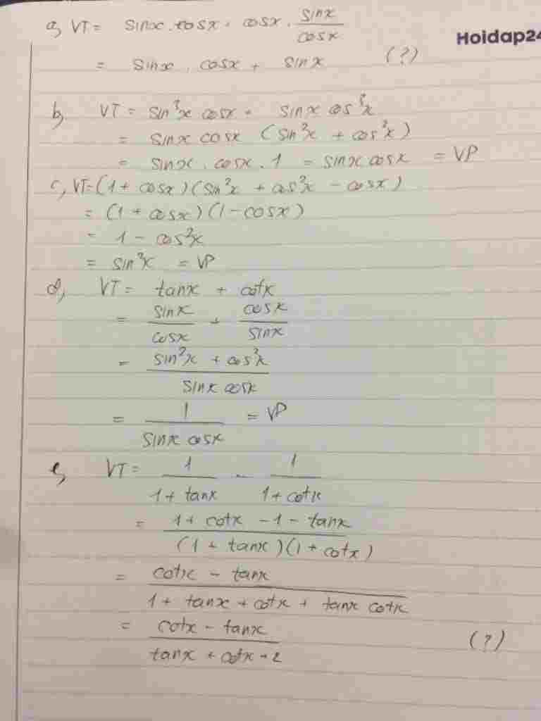 a-sin-cos-cos-tan-sin-cos-b-sin-3-cos-sin-cos-3-sin-cos-c-1-cos-sin-2-cos-cos-2-sin-2-d-tan-cot