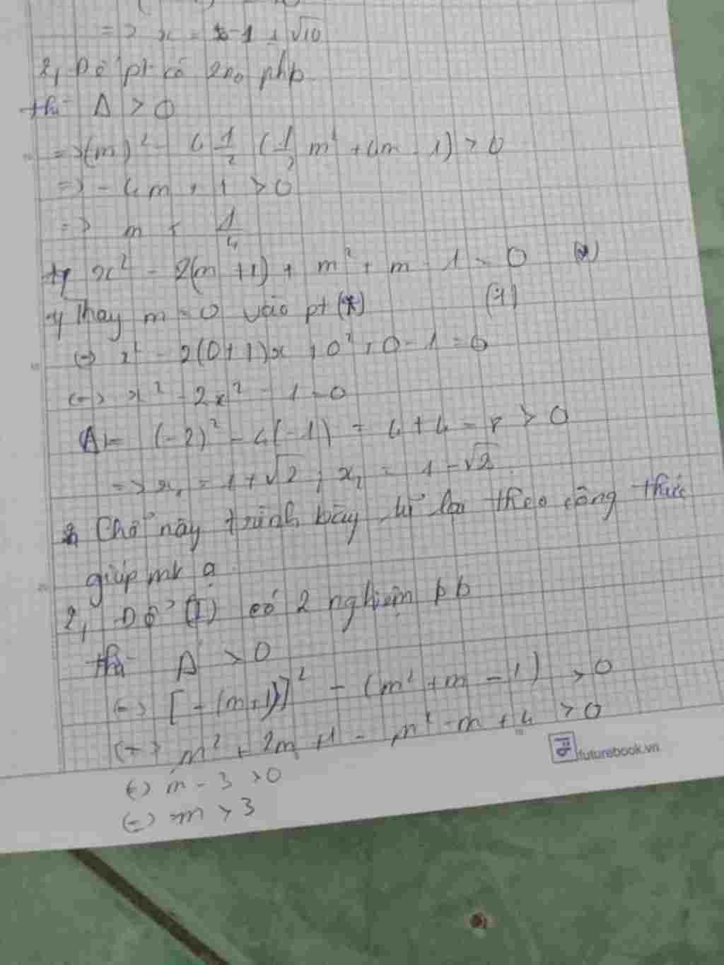 cho-pt-2-m-1-m-m-1-0-1-giai-pt-vs-m-0-2-tim-m-de-pt-co-2-no-phan-biet