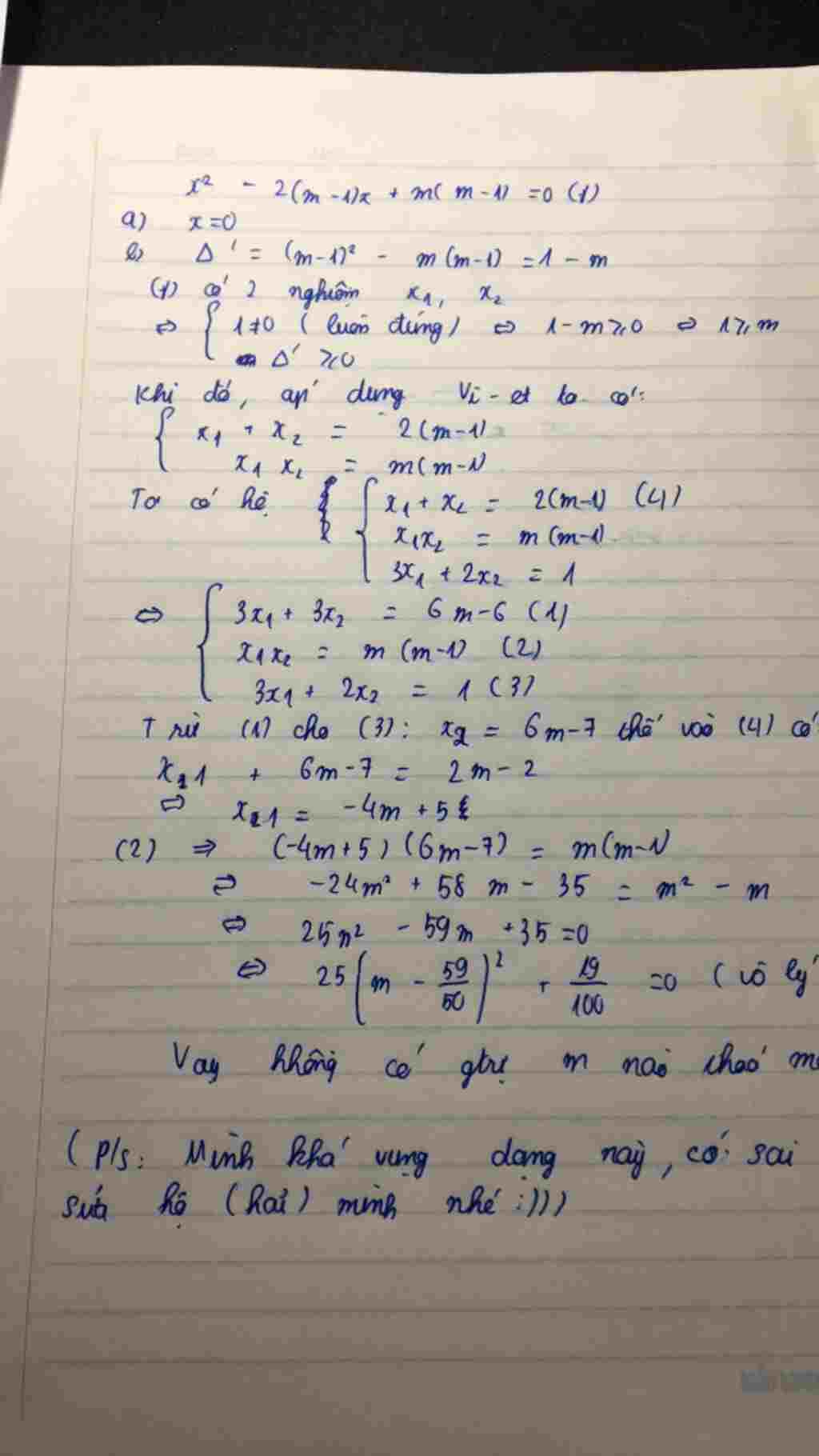 cho-pt-2-2-m-1-m-m-1-0-a-giai-pt-khi-m-1-ko-can-lam-b-voi-1-2-la-2-nghiem-cua-pt-tim-tat-ca-gia