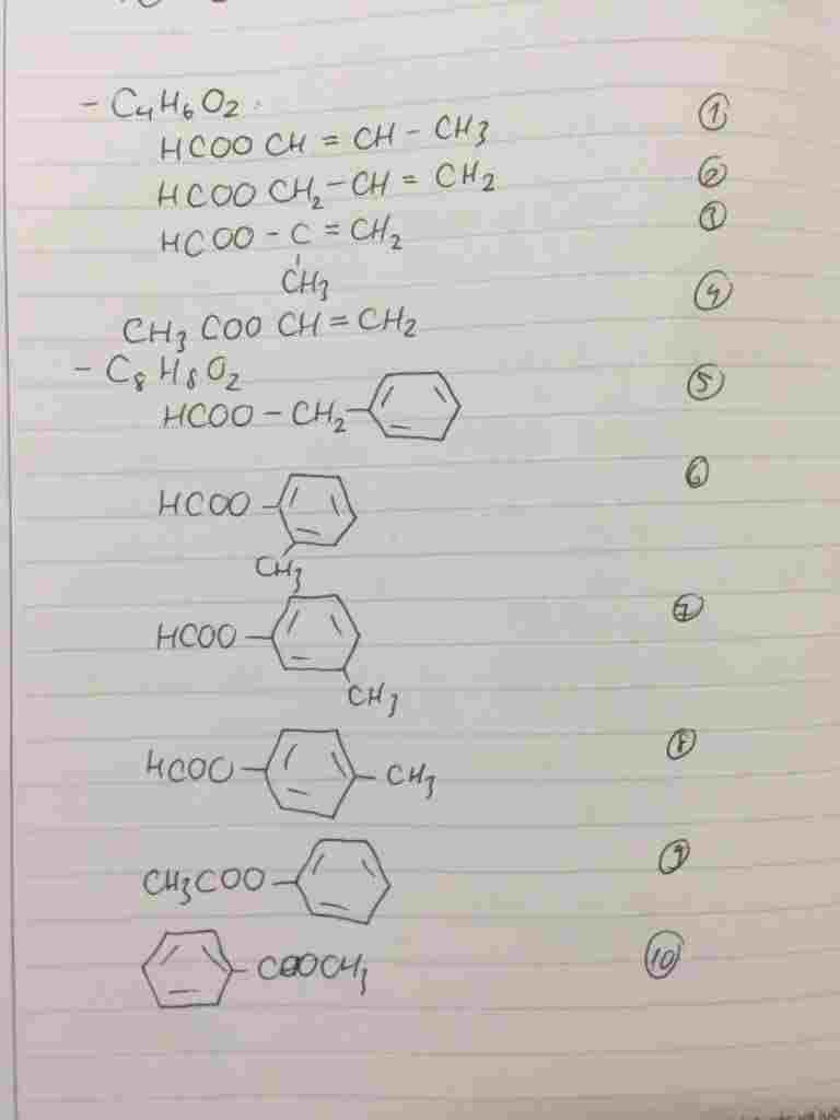 viet-dong-phan-va-goi-ten-este-cua-c4h6o2-va-c8h8o2