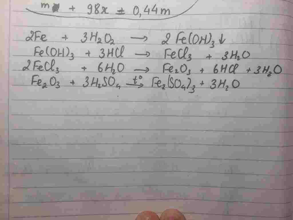 Напишите 3 уравнения реакций соответствующие схеме превращений fe oh 3 fe2o3 fe
