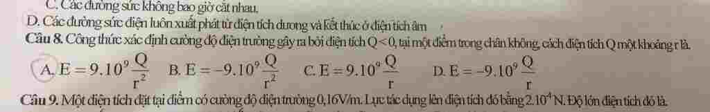 cau-8-cong-thuc-ac-dinh-cuong-do-dien-truong-gay-ra-boi-dien-tich-q-0-tai-mot-diem-trong-chan-kh
