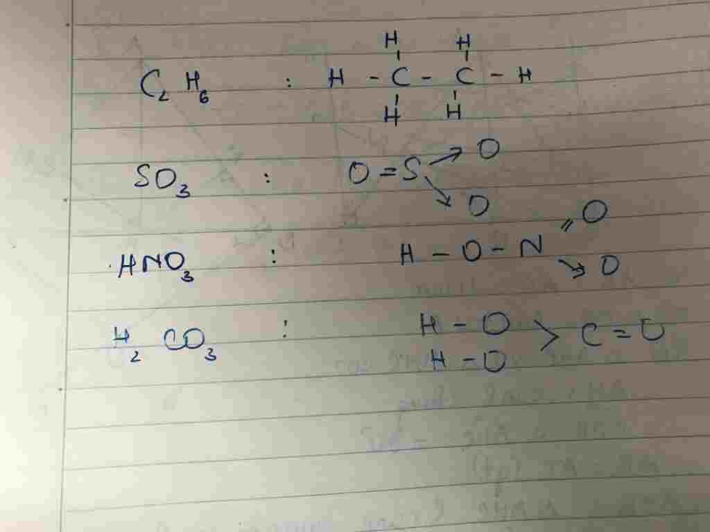 viet-cong-thuc-electron-va-cong-thuc-cau-tao-cua-c2h6-so3-hno3-h2co3