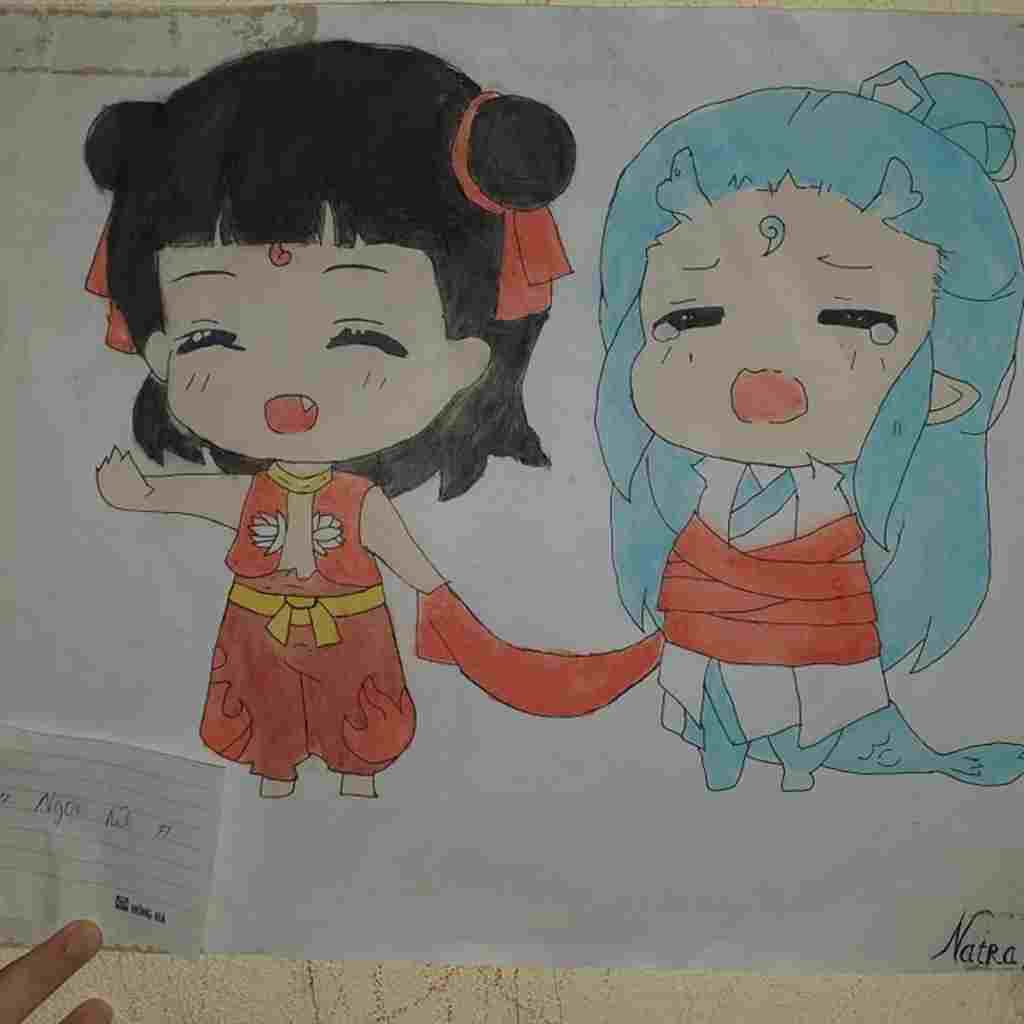 ve-cho-trang-mot-be-chibi-cute-nha-tranh-moi-nha-neu-ko-co-tranh-moi-thi-ve-tuong-tu-nhu-hinh-du