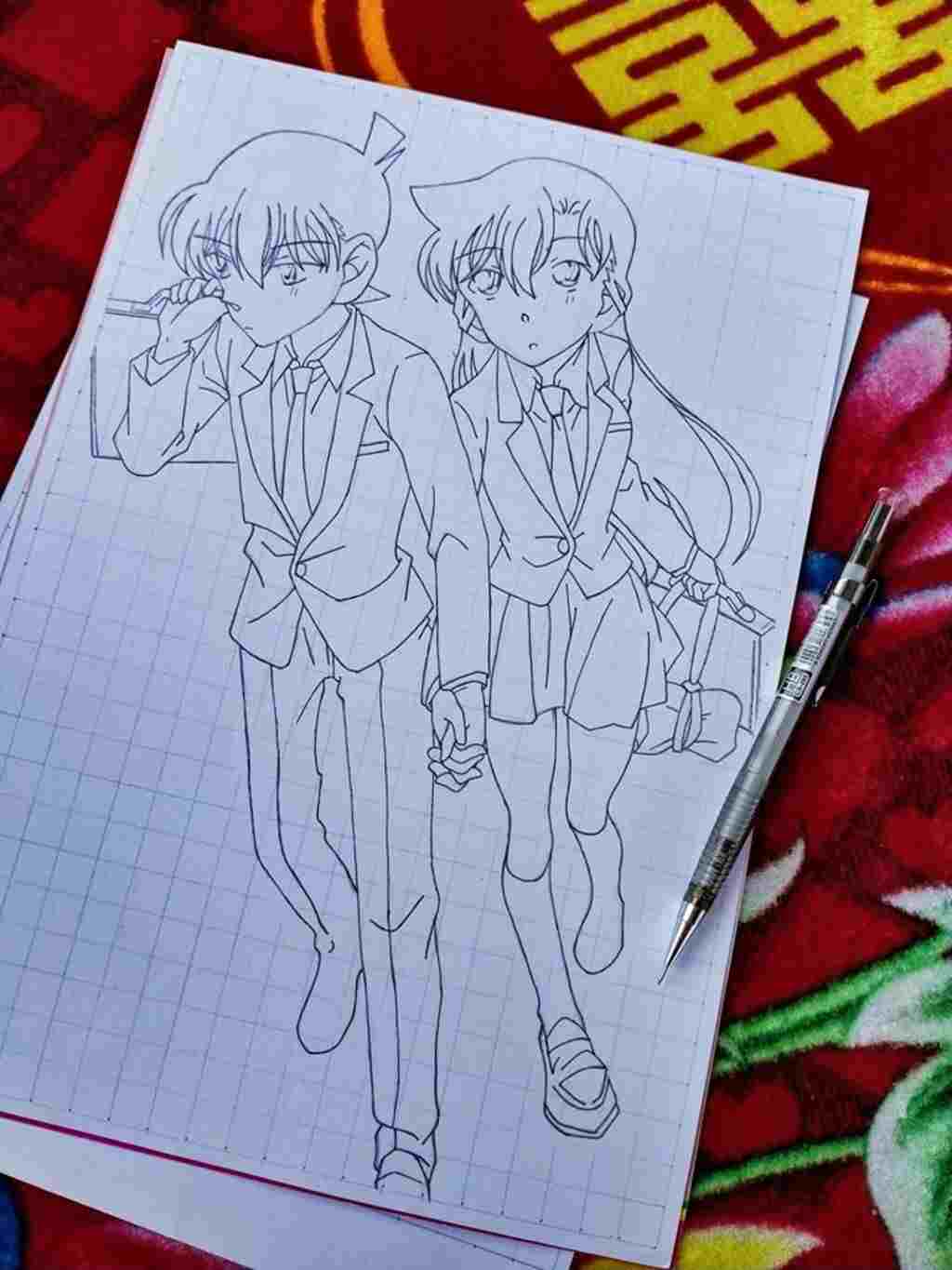 ve-tranh-shinichi-va-ran-ho-mik-nha-ve-dep-dep-chut-nha-thanks