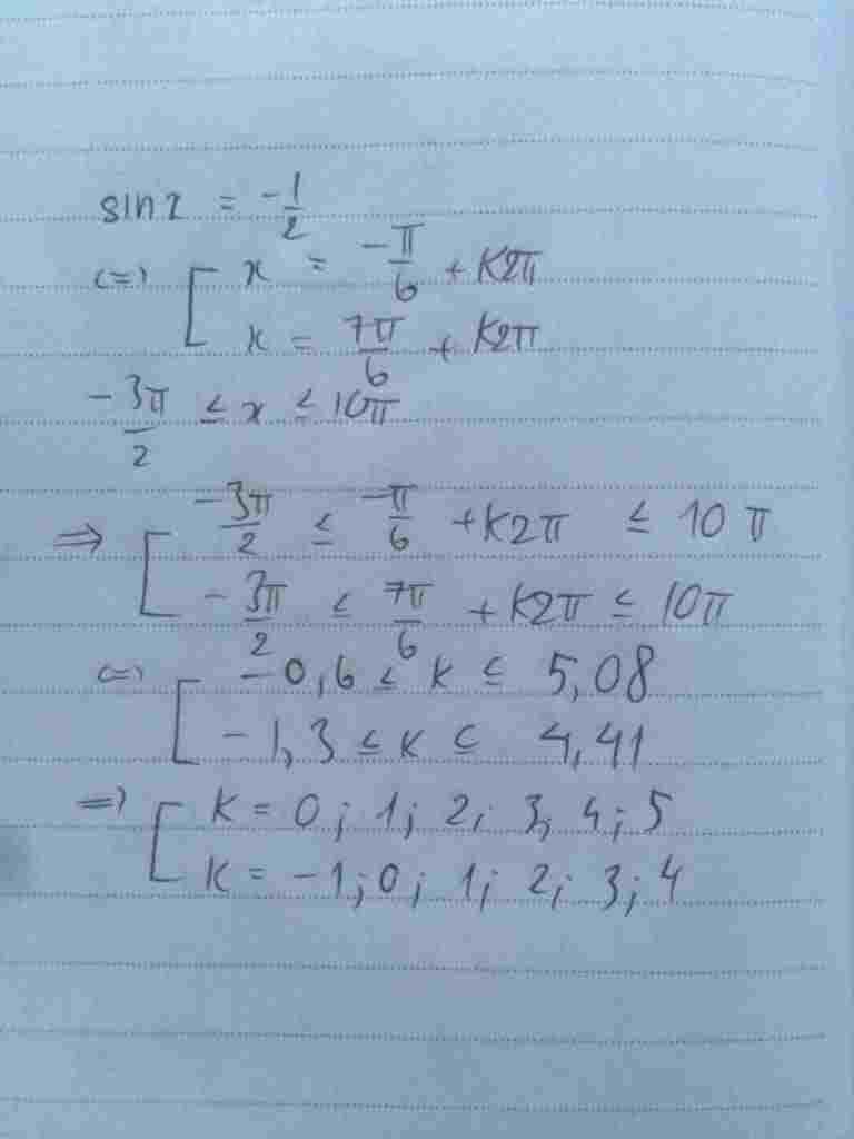 so-nghiem-thuc-cua-phuong-trinh-2sin-1-0-tren-doan-frac-3-pi-2-10-pi-la-a-12-b-11-c-20-d-21-can